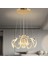 Irem Modern 3 Renk Ledli Gold Kaplama Sarkıt Ledli Avize Salon Avizesi 1