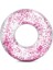 Simli Jumbo Şeffaf Deniz Simidi – 119 cm Gold Glitter Şişme Deniz Yatağı Pink 3
