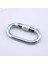 Oval Kilitli Karabina 10 mm Kanca Paslanmaz Çelik Kilit Tırmanma Kamp Ekipman Tırmanış Ip Askı Kilid 5