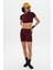 Kumo Kısa Crop Top Bordo 1