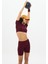 Kumo Kısa Crop Top Bordo 2