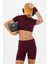 Kumo Kısa Crop Top Bordo 5
