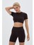 Kumo Kısa Crop Top Kahve 1