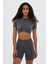 Kumo Kısa Crop Top Gri 1