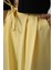 Pileli Bağcıklı Oversize Pantolon - Sarı 6