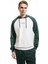 Yeni Sezon Uzun Kollu Renk Kontrastlı Baskılı Kapşonlu Sweatshirt 2
