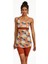 0551-9165 Yaprak Desenli Yarı Kapalı Taytlı Tankini 1