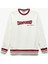 Yeni Sezon Bisiklet Yaka Pamuk Karışımlı Şerit Detaylı Slogan Baskılı Sweatshirt 3