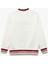 Yeni Sezon Bisiklet Yaka Pamuk Karışımlı Şerit Detaylı Slogan Baskılı Sweatshirt 4