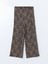 Yeni Sezon Beli Lastikli Leopar Desenli Kiz Cocuk Pantolon - S5IV73Z4 1