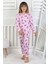Isob Pembe Kuromi Desenli %100 Pamuk Kız Çocuk Pijama Takımı 3-8 Yaş 51209-P 1