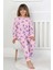 Isob Pembe Kuromi Desenli %100 Pamuk Kız Çocuk Pijama Takımı 3-8 Yaş 51209-P 2