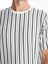 Ekru Bisiklet Yaka Kısa Kollu Çizgili Erkek Tişört 4