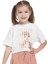 Kız Çocuk Dijital Baskılı Kaşkorse Kumaş Beyaz Bluz 1