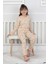 Isob Somon Avakado Desenli %100 Pamuk Kız Çocuk Pijama Takımı 3-13 Yaş 51201-51402-S 2