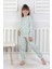 Isob Yeşil Avakado Desenli %100 Pamuk Kız Çocuk Pijama Takımı 3-13 Yaş 51201-51402-Y 1