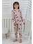 Isob Pembe Minnie Mause Desenli %100 Pamuk Kız Çocuk Pijama Takımı 3-8 Yaş 51208-P 1