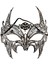 Siyah Lazer Kesim Kristal Taşlı Metal Lüks Maske 1