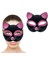 Siyah Renk Pembe Simli Kedi Maskesi 2