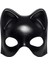 Siyah Deri Görünümlü Kedi Maskesi 2