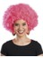 Pembe Renk Kıvırcık Afro Bonus Parti Peruğu 1