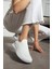 041 Bağcık Baskılı Rahat Taban Beyaz Unisex Günlük Spor Ayakkabı Lescarmine 1