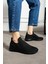 041 Bağcık Baskılı Rahat Taban Siyah Unisex Günlük Spor Ayakkabı Lescarmine 4