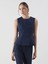 Yeni Sezon Bisiklet Yaka Peplum Jean Bluz - S5P226Z8 1
