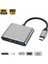 Usb-C HDMI 4K 3 In 1 Kablo Dönüştürücü Için Samsung Huawei iPad Mac Ns USB 3.1 Tip C HDMI 4K USB 3.0 Çoklayıcı Çevirici 1