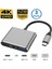 Usb-C HDMI 4K 3 In 1 Kablo Dönüştürücü Için Samsung Huawei iPad Mac Ns USB 3.1 Tip C HDMI 4K USB 3.0 Çoklayıcı Çevirici 8