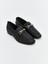 Yeni Sezon Deri Gorunumlu Metal Aplike Detayli Kadin Loafer Ayakkabi - S5MD44Z8 1