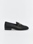 Yeni Sezon Deri Gorunumlu Metal Aplike Detayli Kadin Loafer Ayakkabi - S5MD44Z8 2