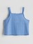 Yeni Sezon Kare Yaka Kiz Cocuk Crop Bluz - S5IO73Z4 3