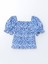Yeni Sezon Kare Yaka Kiz Cocuk Crop Bluz - S59631Z4 2