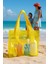 Beach Time Yazı Baskılı Şeffaf Plaj Çantası 2