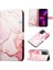 8 5g / V13 5g / Narzo 30 5g Için Mermer Desenli Pu Deri Cüzdan Telefon Kılıfı - Pembe (Yurt Dışından) 1