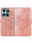Honor X6A Için Kelebek Pu Deri Çevirmeli Cüzdan Stand Telefon Kılıfı - Rose Gold (Yurt Dışından) 2