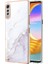 Lg Velvet 5g Için Mermer Desen Yumuşak Tpu Tampon Kılıf Kapak Beyaz (Yurt Dışından) 2