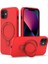 iPhone 11 Için Halkalı Manyetik Kılıf Pc+Silikon Düşmeye Dayanıklı Telefon Kapağı-Kırmızı (Yurt Dışından) 2
