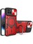 Itel S23 Için Çift Katmanlı Telefon Kılıfı, Slayt Kamera Kapağı ve Metal Gizli Braket ile Kırmızı (Yurt Dışından) 1