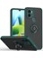 Xiaomi Redmi A1+ Için Yüzük Stand Mat Sert Silikon Telefon Kılıfı - Kırmızı (Yurt Dışından) 1