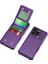 ZM11 iPhone 14 Pro Max Için Stand Kılıf Kart Yuvaları Pu Deri+Tpu Telefon Kapağı-Mor (Yurt Dışından) 2