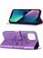 iPhone 15 Için Kelebek Pu Deri Çevirmeli Cüzdan Stand Telefon Kılıfı - Yeşil (Yurt Dışından) 1