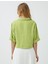 Yeşil Düz Kesim Dirsek Kol Kısa Dokuma Gömlek 5