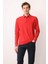 Erkek Polo Yaka Uzun Kollu Sweatshirt Kırmızı 4