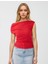 Kırmızı Kayık Yaka Örme Bluz 1
