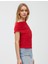 Kırmızı Kayık Yaka Örme Bluz 4