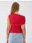 Kırmızı Kayık Yaka Örme Bluz 5