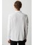 Erkek Polo Yaka Uzun Kollu Sweatshirt Beyaz 3