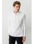 Erkek Polo Yaka Uzun Kollu Sweatshirt Beyaz 4